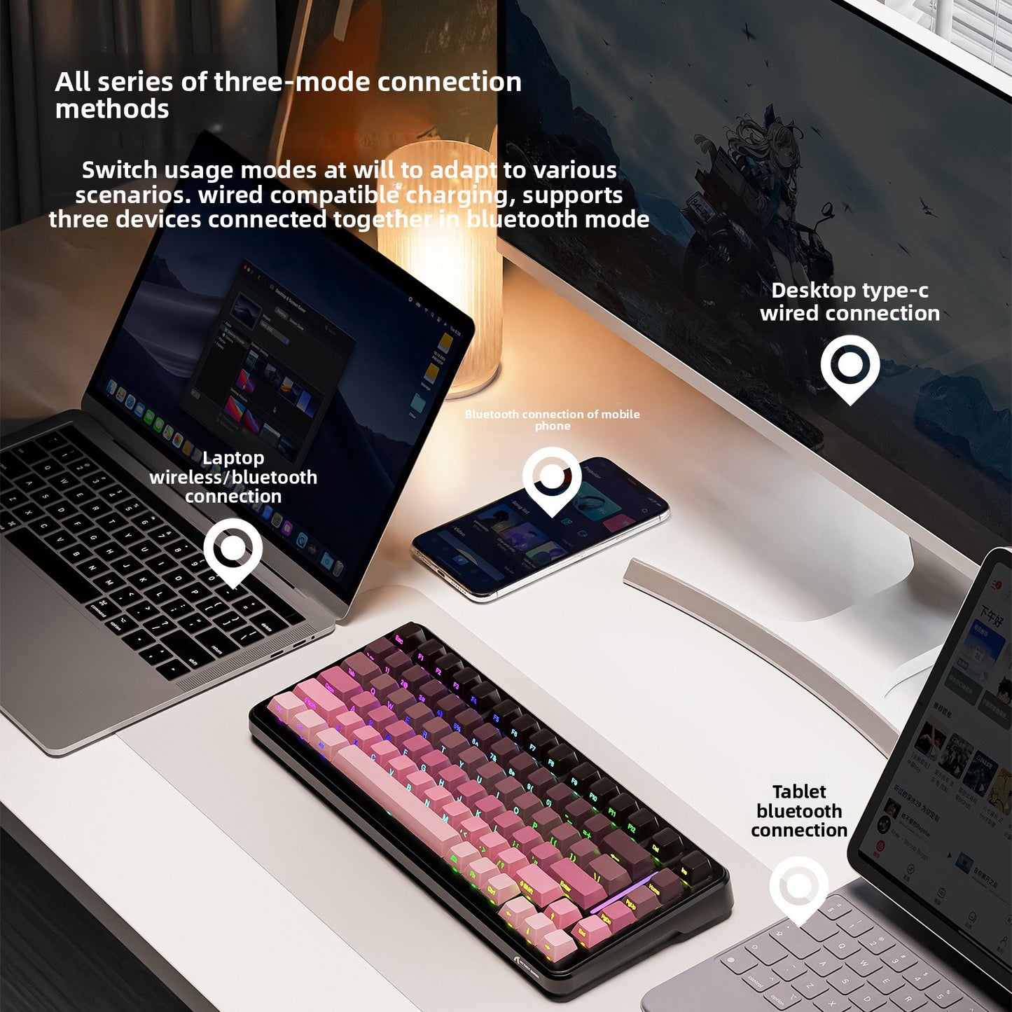 Attack Shark M86 Wireless Gaming Keyboard - RGB Mechanical Gaming Keyboard