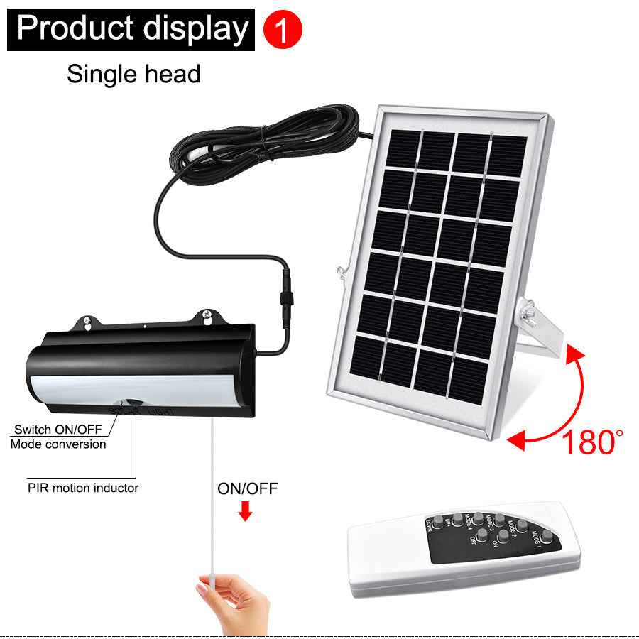 Solar Powered Outdoor Wall Light with Remote Control for Effortless Illumination