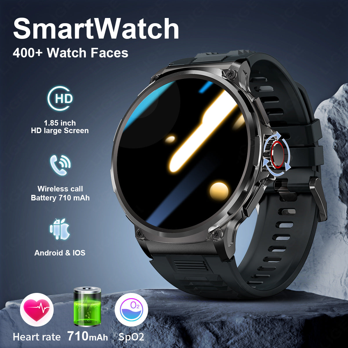 Lige V69 Smart Watch 1.85inch Smart Reminder