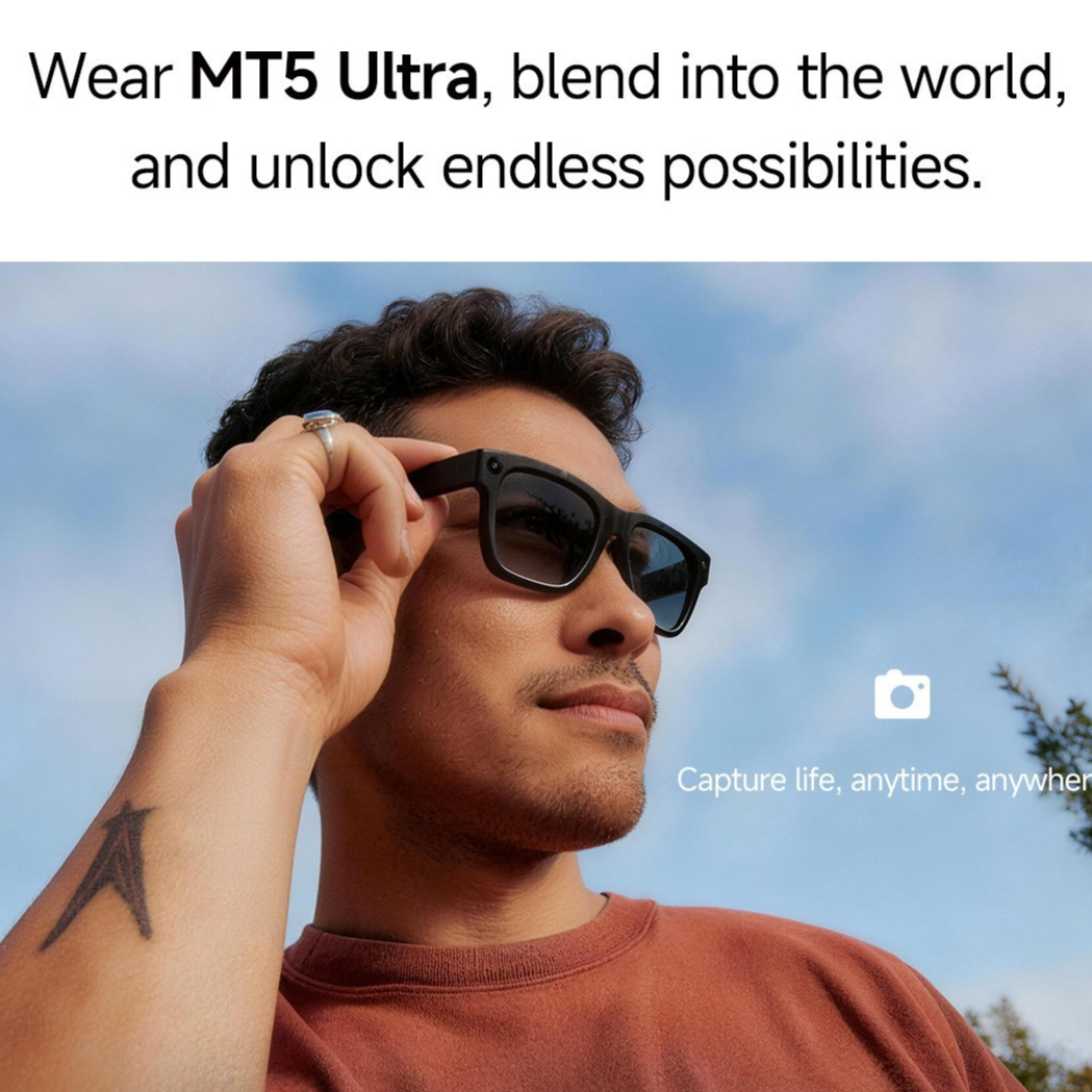 Smart Glasses with AI Camera and Charging Case