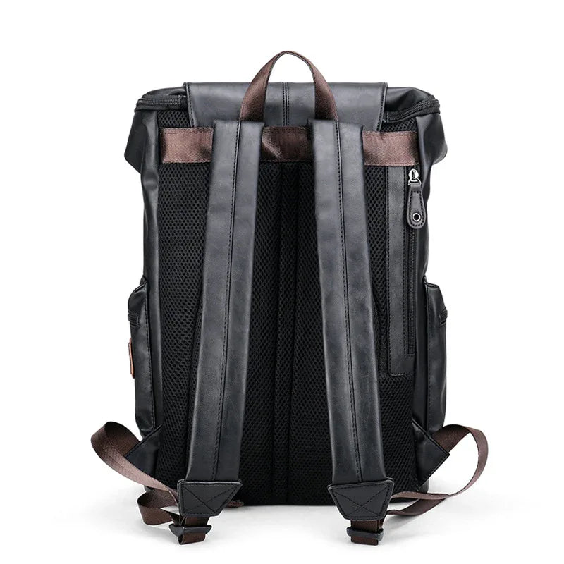 Retro PU Leather Laptop Backpack - ZeeTec Store