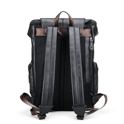 Retro PU Leather Laptop Backpack - ZeeTec Store
