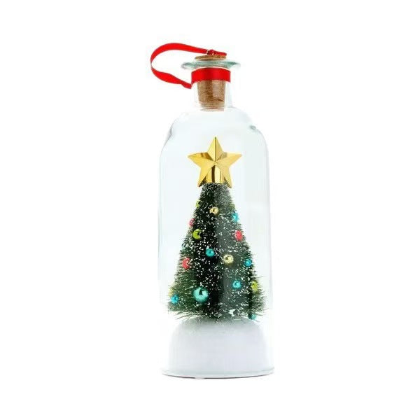 Christmas Tree Recording Message Bottle Festive Season