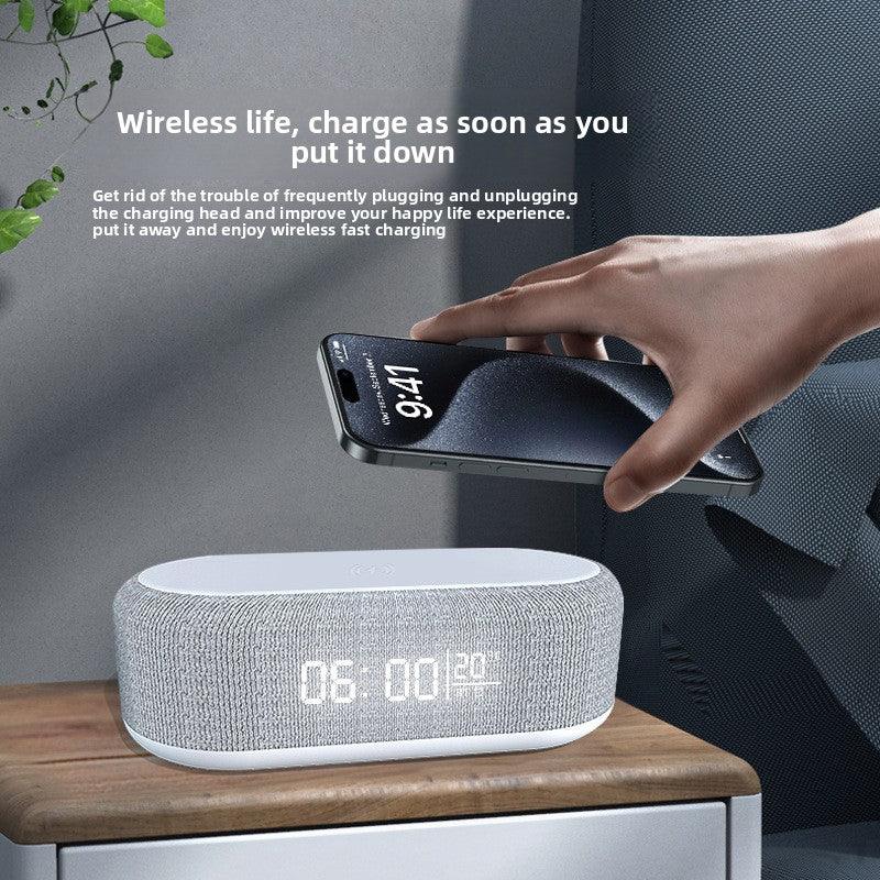 Bluetooth Wireless Charger with Speaker, Clock, and Alarm Function - The Ultimate Bluetooth Wireless Charger Speaker - ZeeTec Store
