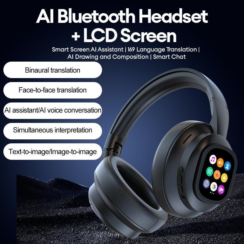 Smart AI Translation Headphones with Touch Screen for Effortless Communication - ZeeTec Store