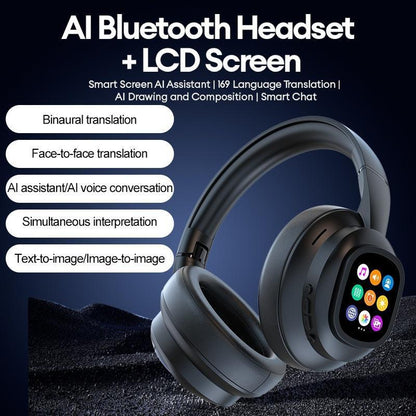 Smart AI Translation Headphones with Touch Screen for Effortless Communication - ZeeTec Store