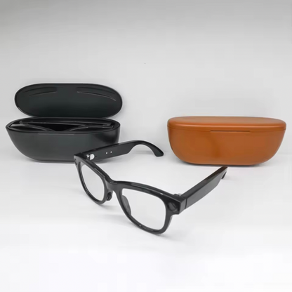 Smart AI Glasses with Built-in camera, charging Case and Light Changing Lenses