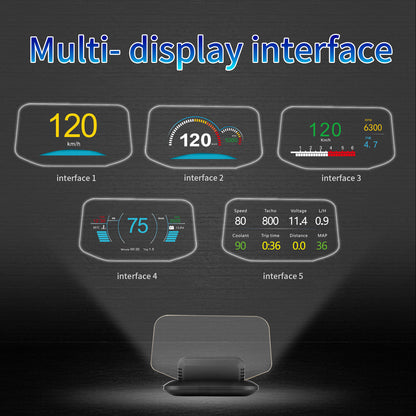 Universal Car Head-Up Display HUD Projector. Projects driving data onto windshield for safer viewing - Universal Compatibility