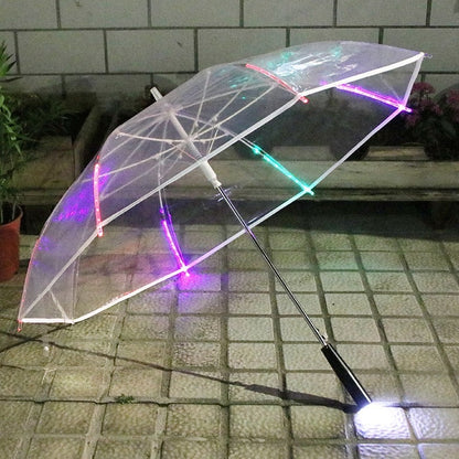 Creative Transparent Colourful Illuminating Umbrella