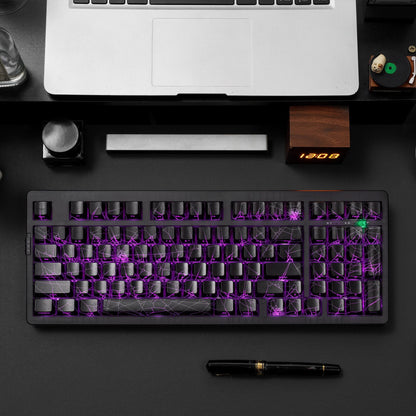 ZH980 Mechanical Keyboard Tri mode Spider web Design Backlight RGB