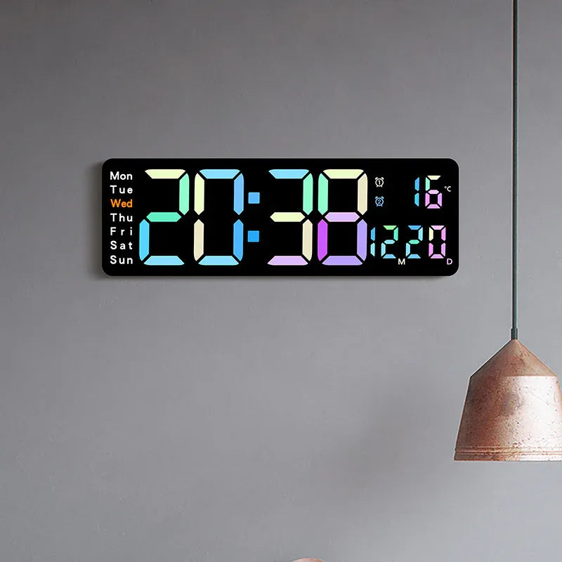 Multifunctional LED Wall Clock for Smart Home Decor - ZeeTec Store