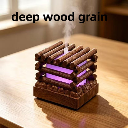 LED Simulated Wood Campfire Table Lamp with Aromatherapy