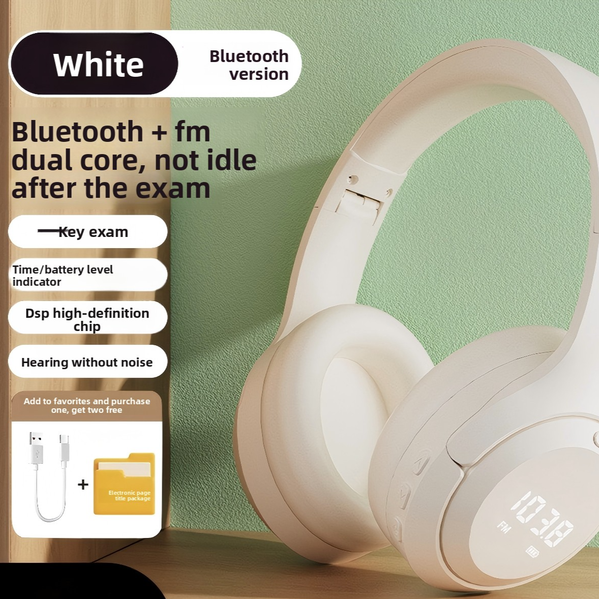 CET Exam Headphones with FM Radio and Bluetooth - ZeeTec Store