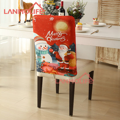 Christmas chair back cover Festive Decorative Design