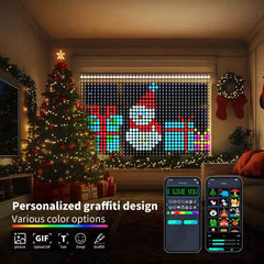 Smart Bluetooth RGB LED Curtain Lights Personalised Design Festive Decoration