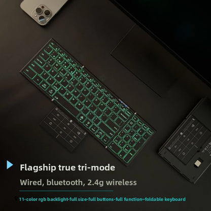 Backlit Foldable Wireless Keyboard with Touchpad
