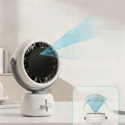 AI Facial Recognition Smart Desktop Fan with Digital Display
