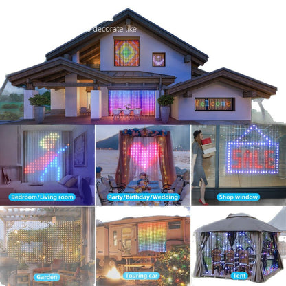 Bluetooth App Control RGB LED Curtain Lights Festive Occasions