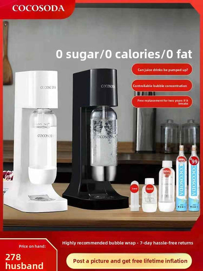 Cocosoda Sparkling Water Maker with Adjustable Carbonation