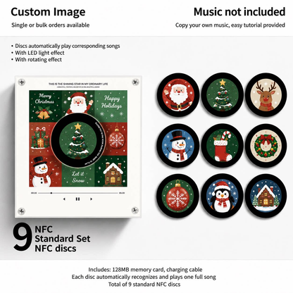 NFC Activated Rotating LED Night Light Music Magnetic Design Festive Season