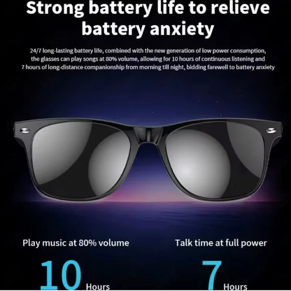 Smart Translator Glasses, Real-Time AI Voice & Text Translation, Multi-Language, Ultra-Light & Comfortable Weighs only 25g, Long-Lasting Battery - Equipped with dual 85mAh batteries (170mAh total), AI Smart Features, Smart Sensors & Controls