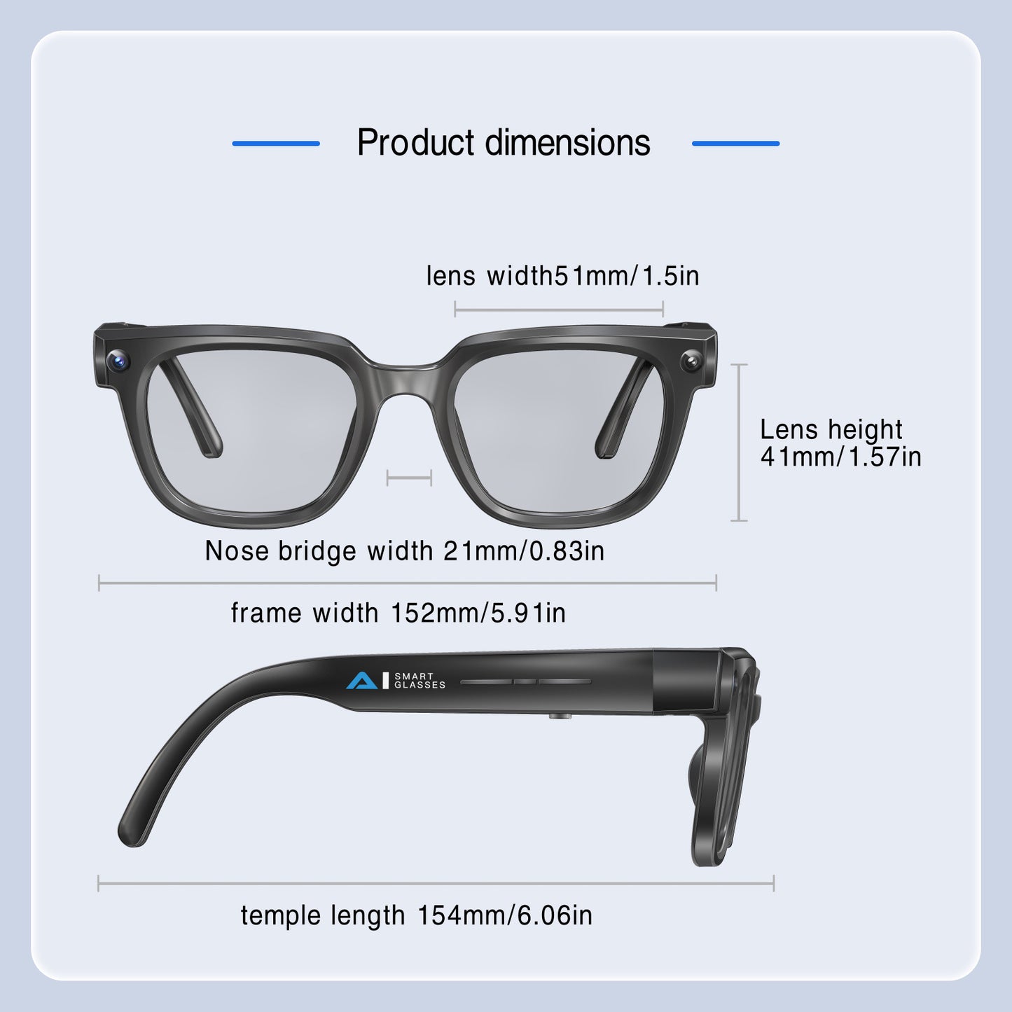 Smart Translation Glasses with Camera and Bluetooth