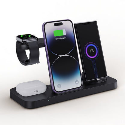 Magnetic wireless Fast charger Foldable Charges three devices simultaneously