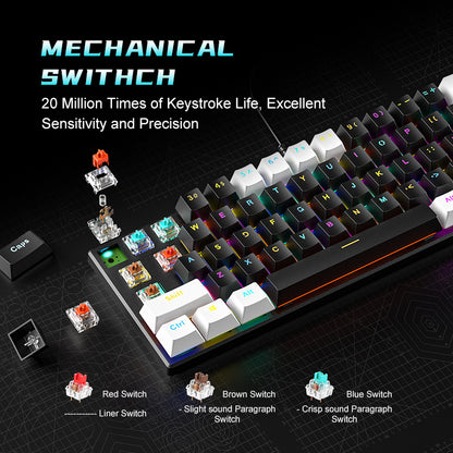 BD61 RGB Mechanical Gaming Keyboard - Hot-Swappable Wired Performance