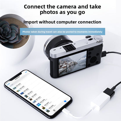 USB 3.0 OTG Adapter for Apple Devices with Charging and Data Transfer