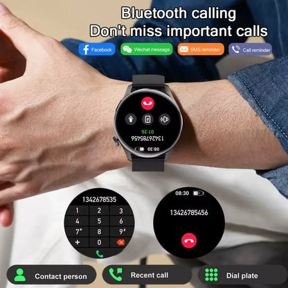 Fashion Smart Watch for Men and Women with AMOLED Screen, Bluetooth Calling, Heart Rate Monitoring, and More - ZeeTec Store