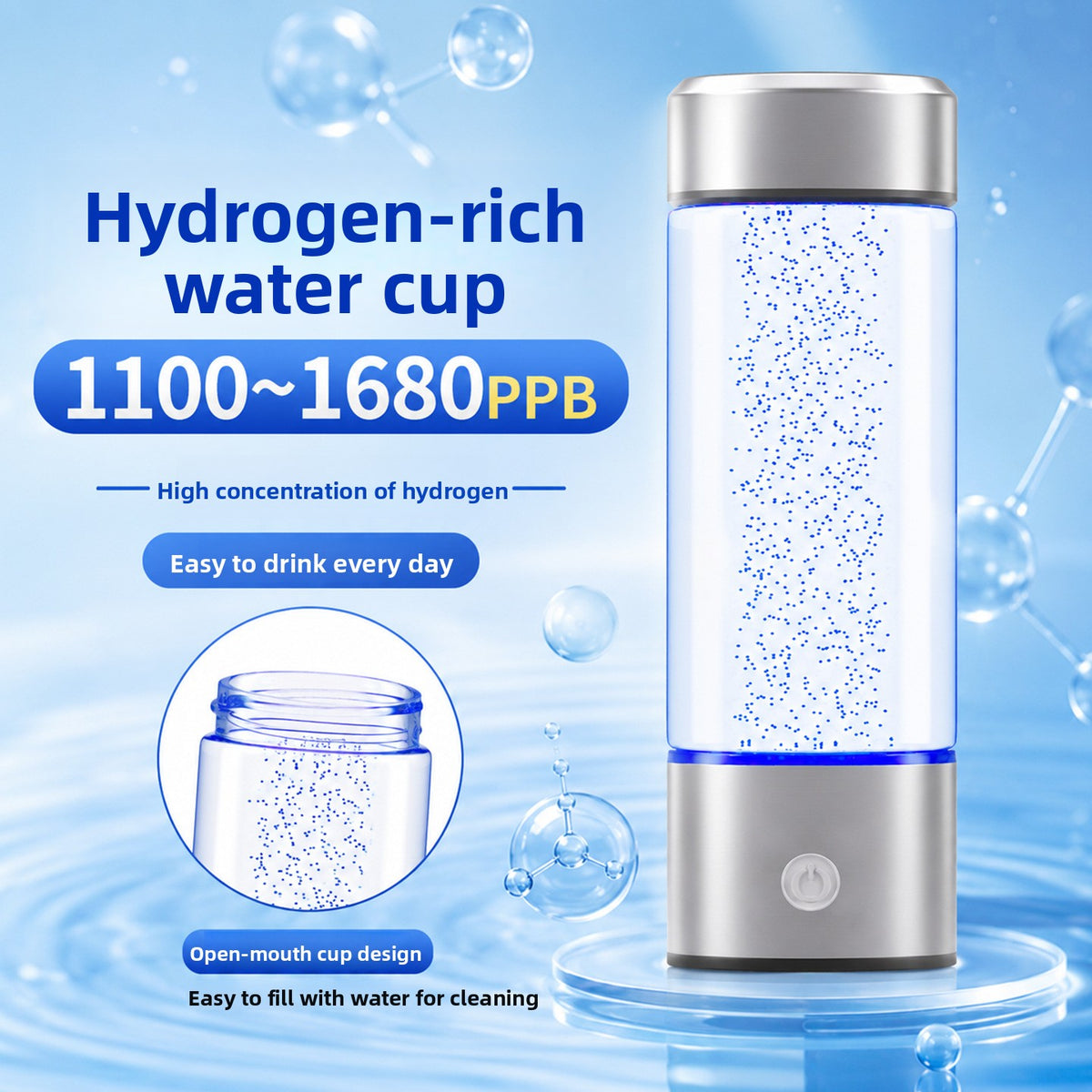 Rechargeable Health Cup Antioxidant Rich Drinking Water