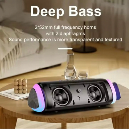 Portable Bluetooth Boombox, Impressively Rich Sound, Dazzling Light, Long-Lasting Playtime: Up to 20 hours, Powerful 20W Output