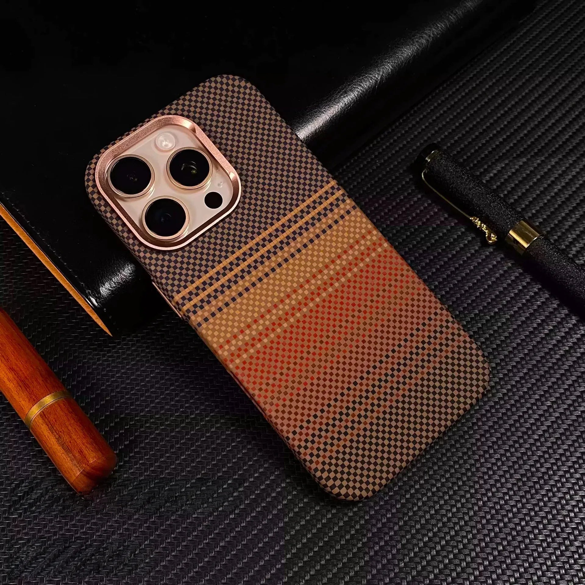 Magnetic Kevlar iPhone Case with Metal Mirror Finish - ZeeTec Store