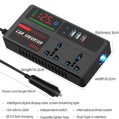 Car Power Inverter 12V 24V to 220V Converter