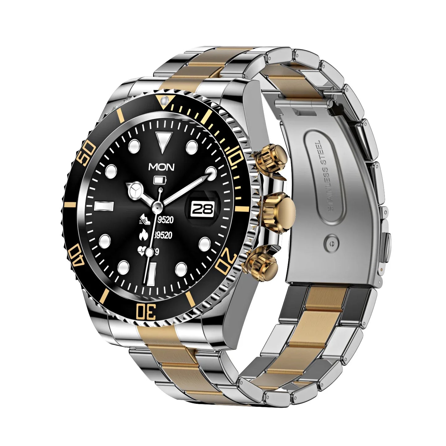 Smart Watch Stainless Steel with 1.3” IPS Display - ZeeTec Store