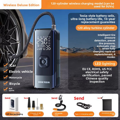 Portable Wireless Car Tire Inflator with Digital Display