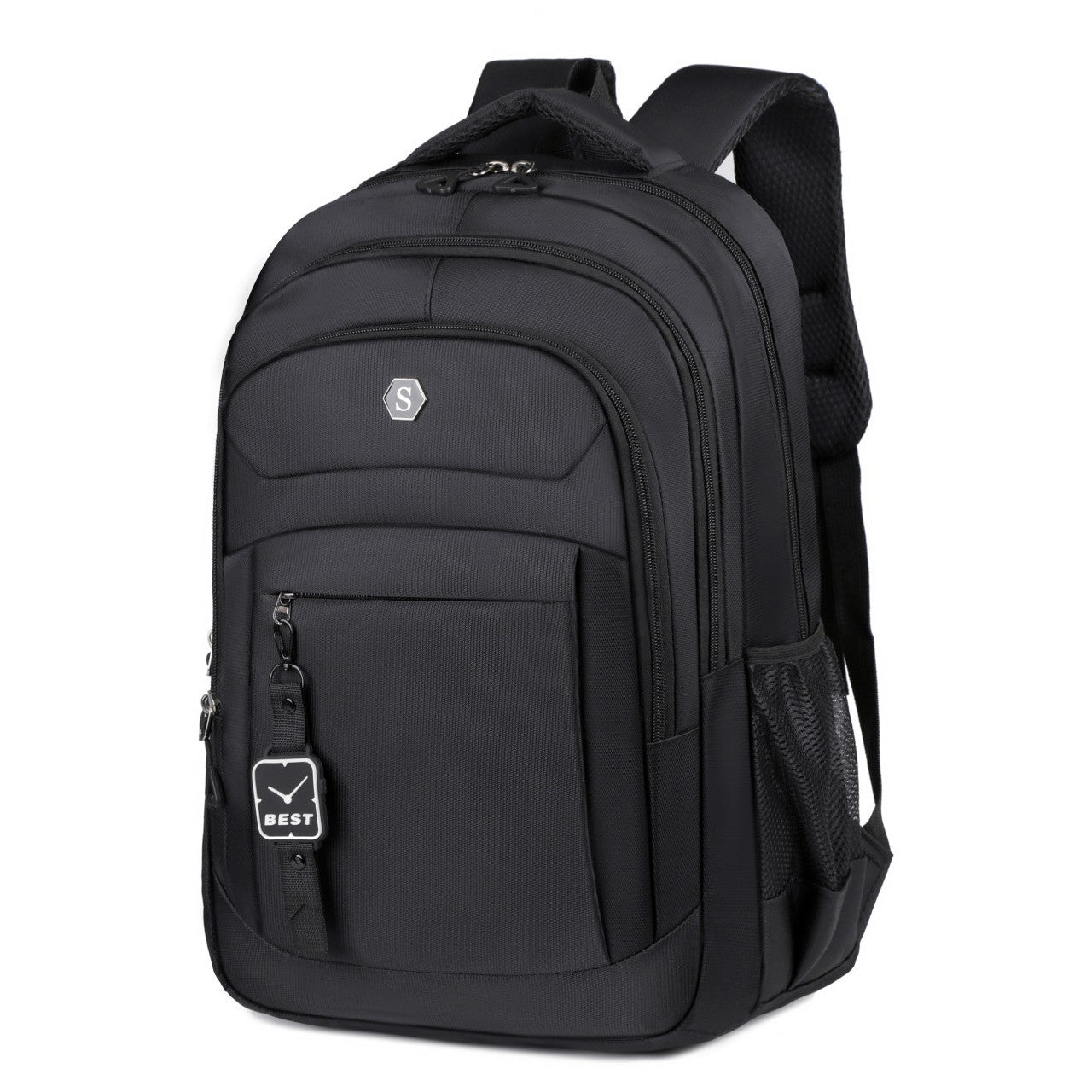 Large Capacity Nylon Backpack with Laptop Compartment