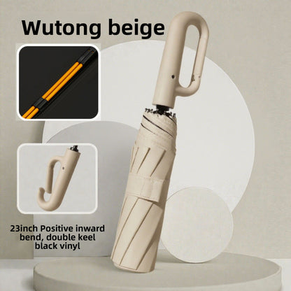 Automatic Folding Sun and Rain Umbrella with Windproof Design for Winter and Summer