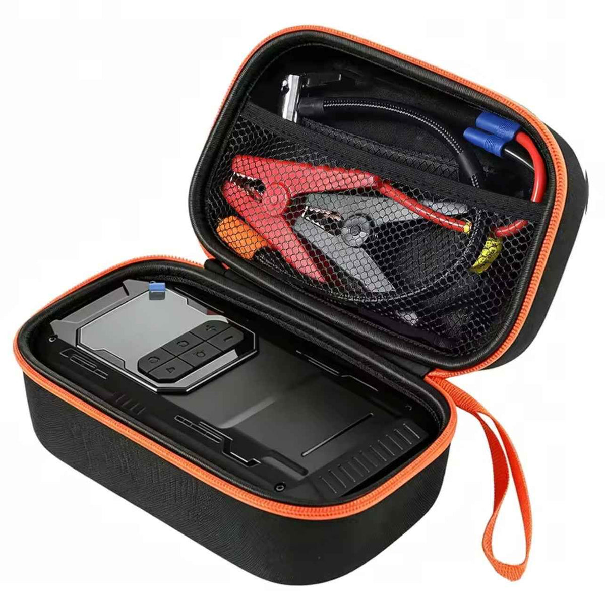 Portable Car Jump Starter Battery, Tire Air Pump, Emergency Light and Power Bank