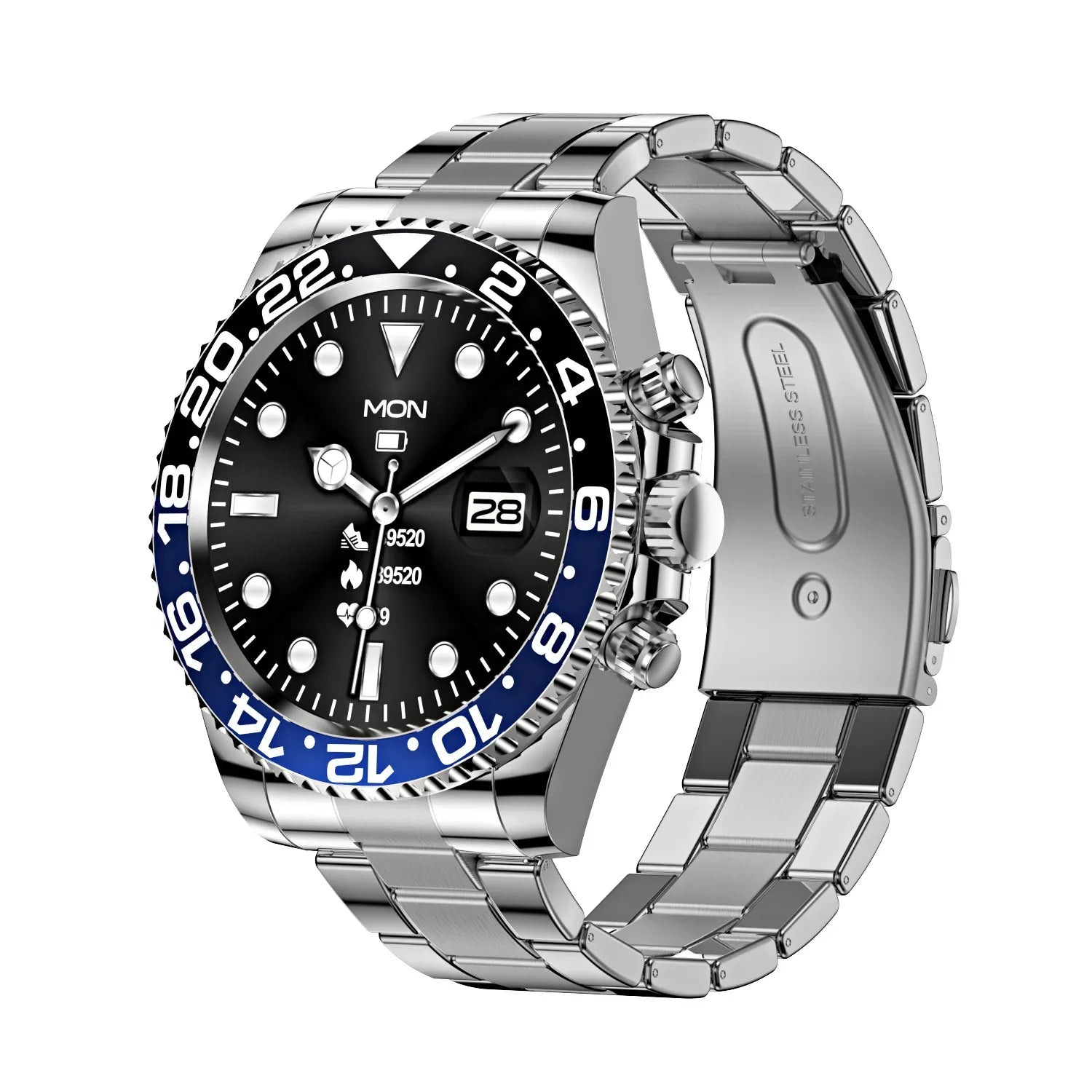 Smart Watch Stainless Steel with 1.3” IPS Display - ZeeTec Store