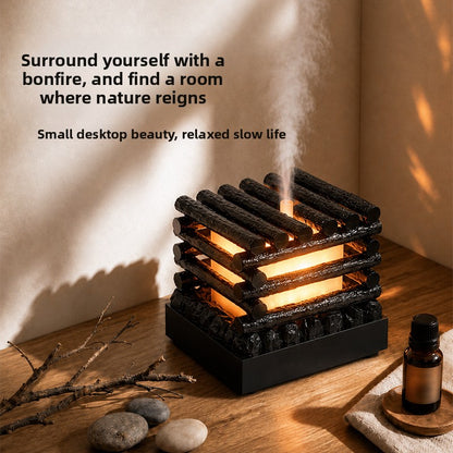 LED Simulated Wood Campfire Table Lamp with Aromatherapy
