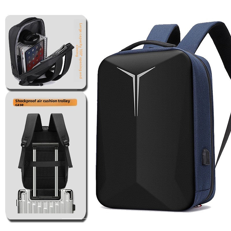 Hard Shell Laptop Backpack with Reflective Strips