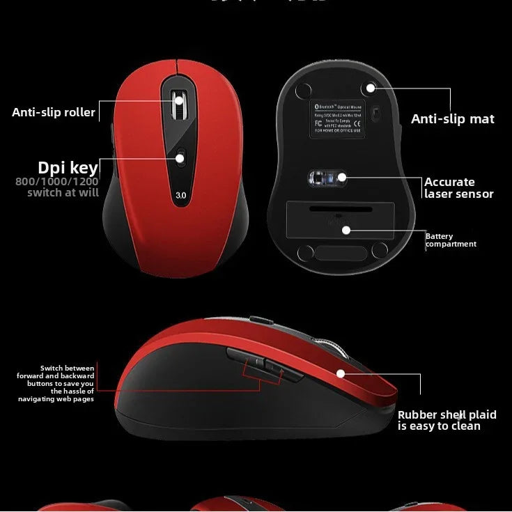 Bluetooth Wireless Mouse for Effortless Connectivity and Precision Control - ZeeTec Store