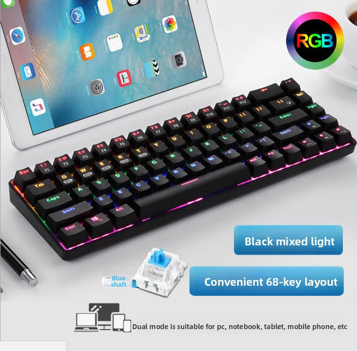 68 Key RGB Wireless Mechanical Keyboard - ZeeTec Store