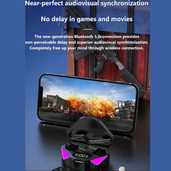 Wireless Earbuds with Bass, LED Display, HiFi Music Stereo Surround, Gaming Talk & Wide Compatibility - ZeeTec Store