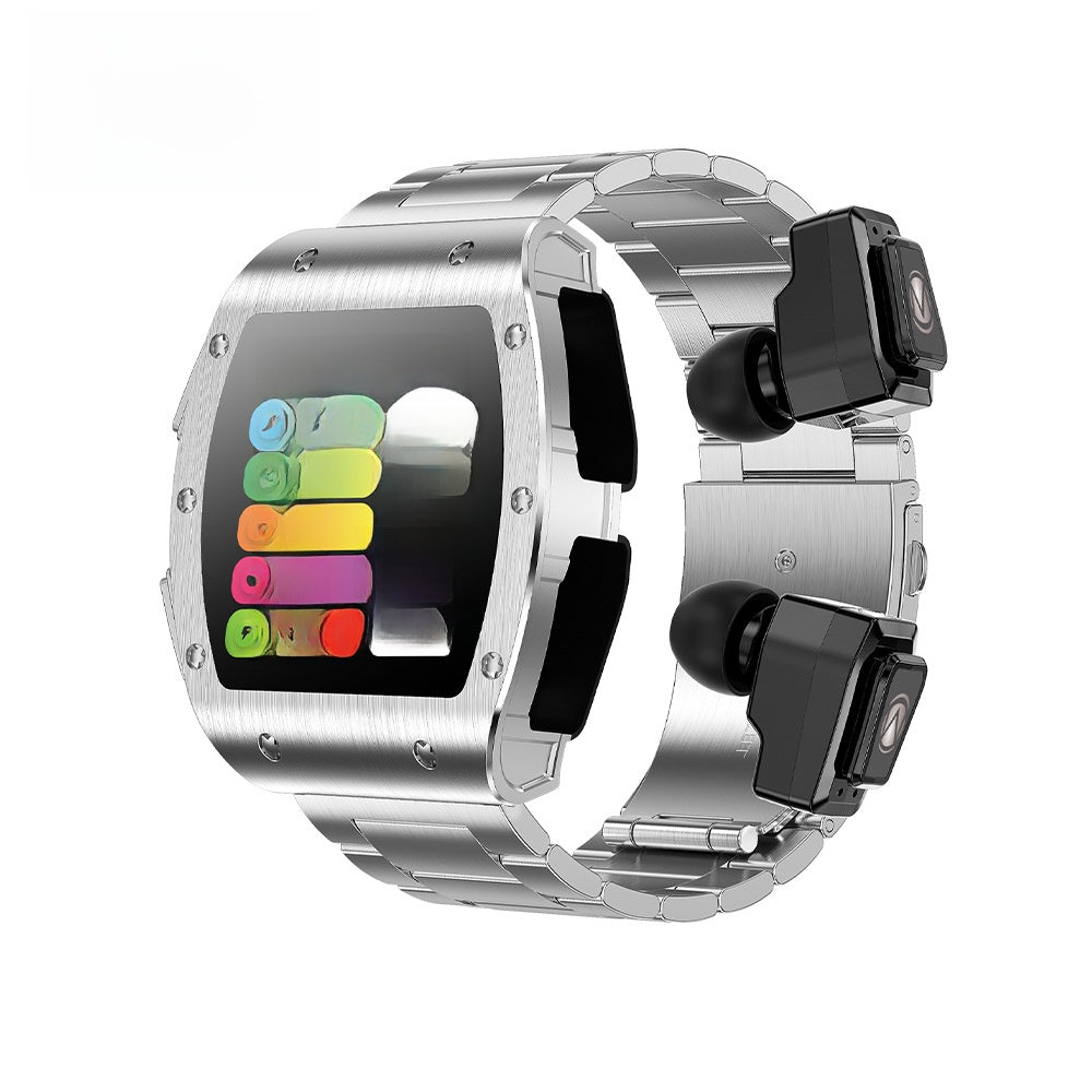 Bluetooth Smart Watch Built-in Earbuds with Health Monitoring