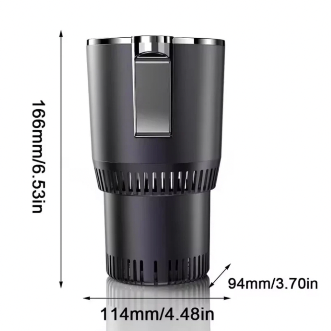 Portable Smart 2-in-1 Car Cup, Cooler & Warmer, 12V Mini Auto Refrigerator for Hot & Cold Drinks, Travel Cup Holder, Compact & Portable, Smart Touch Control, Silent & Safe Operation