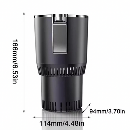 Portable Smart 2-in-1 Car Cup, Cooler & Warmer, 12V Mini Auto Refrigerator for Hot & Cold Drinks, Travel Cup Holder, Compact & Portable, Smart Touch Control, Silent & Safe Operation