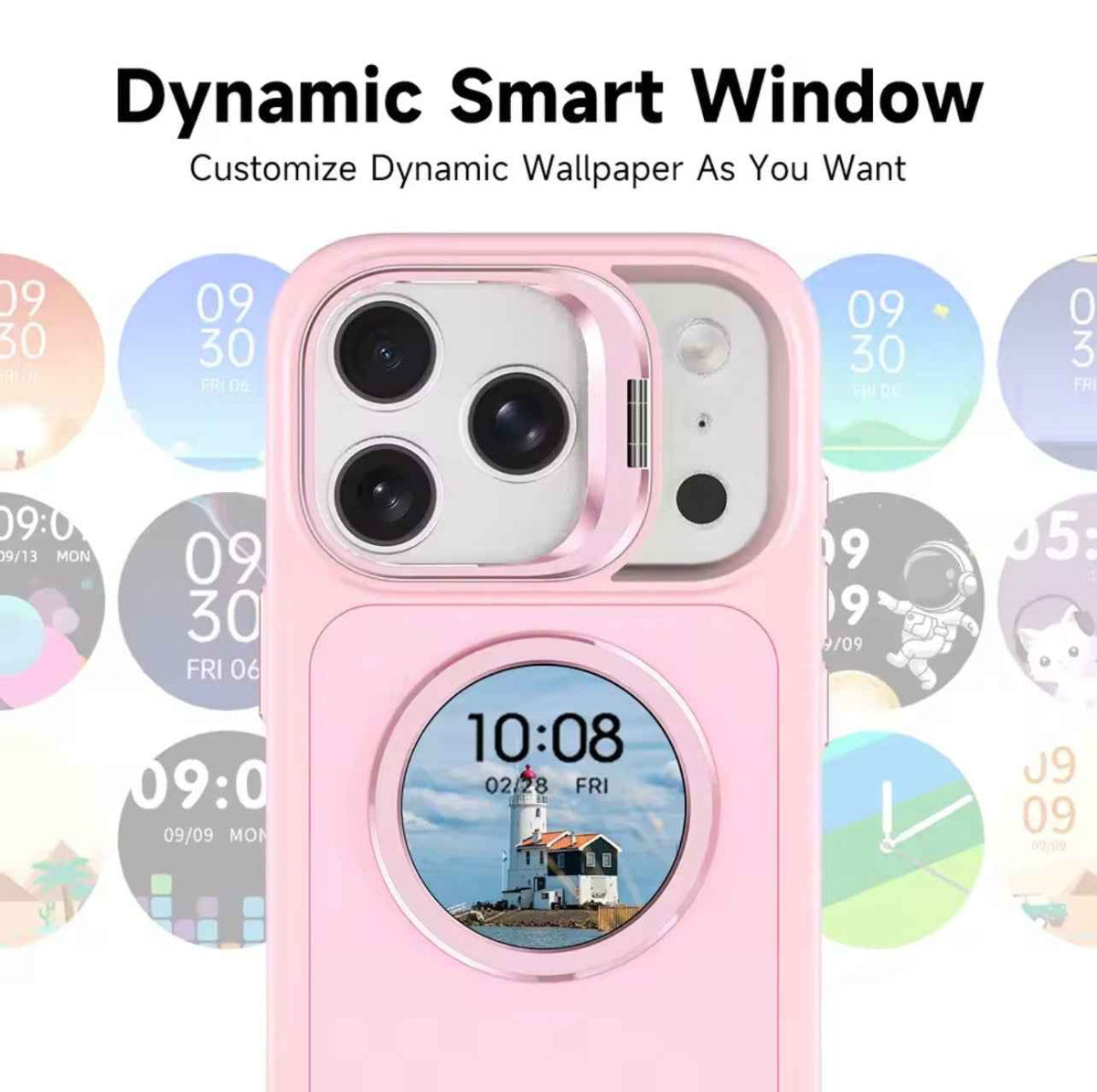 Smart secondary screen iPhone case selfie DIY wallpaper