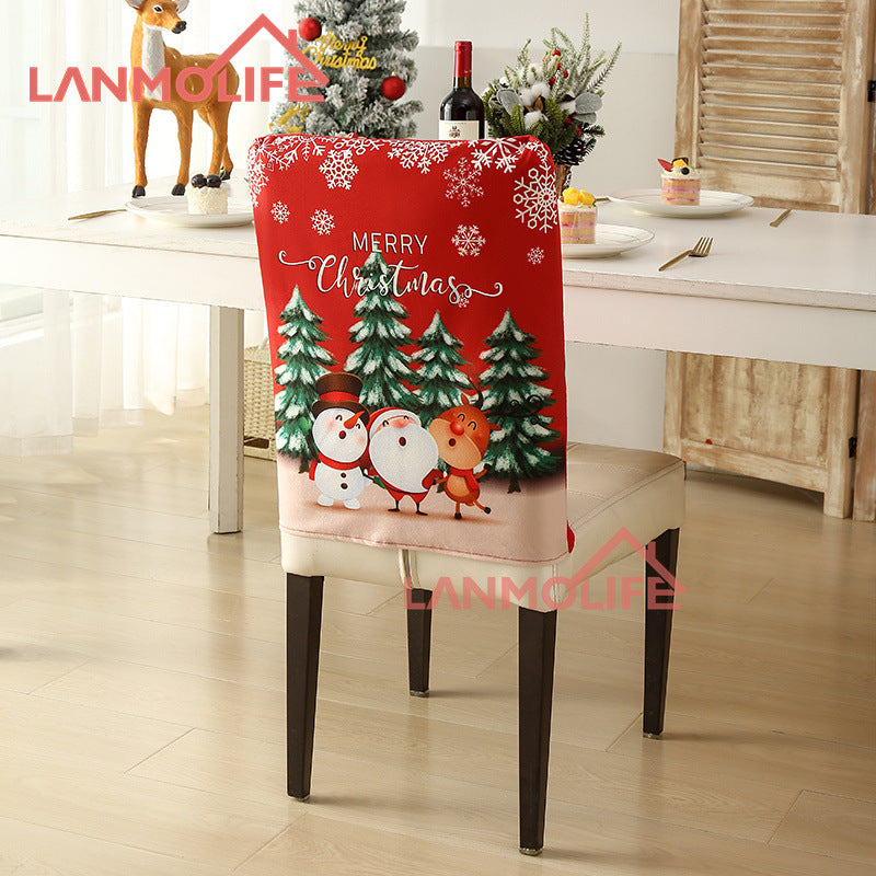 Christmas chair back cover Festive Decorative Design